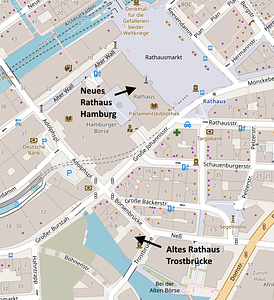 Karte Rathäuser Hamburg