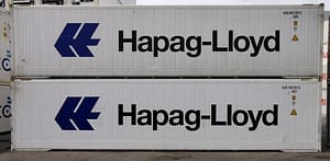 Hapag-Lloyd Container in weiß