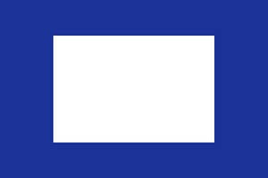 Das Flaggensignal "Der blaue Peter"