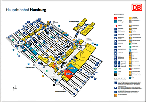DB Plan vom Hauptbahnhof Hamburg