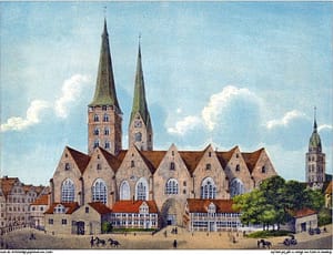 Dom und St. Petri Kirche um 1800